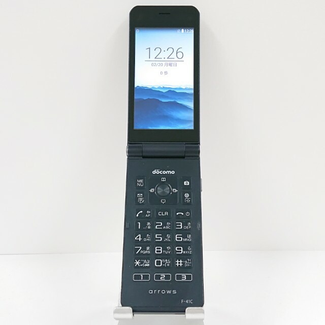 arrows ケータイ ベーシック F-41C ドコモ ネイビー 送料無料 本体 c20334 【中古】
