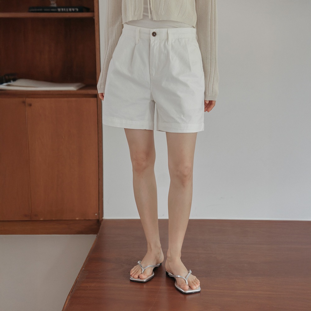 エルズビーピンタックコットンショーツ