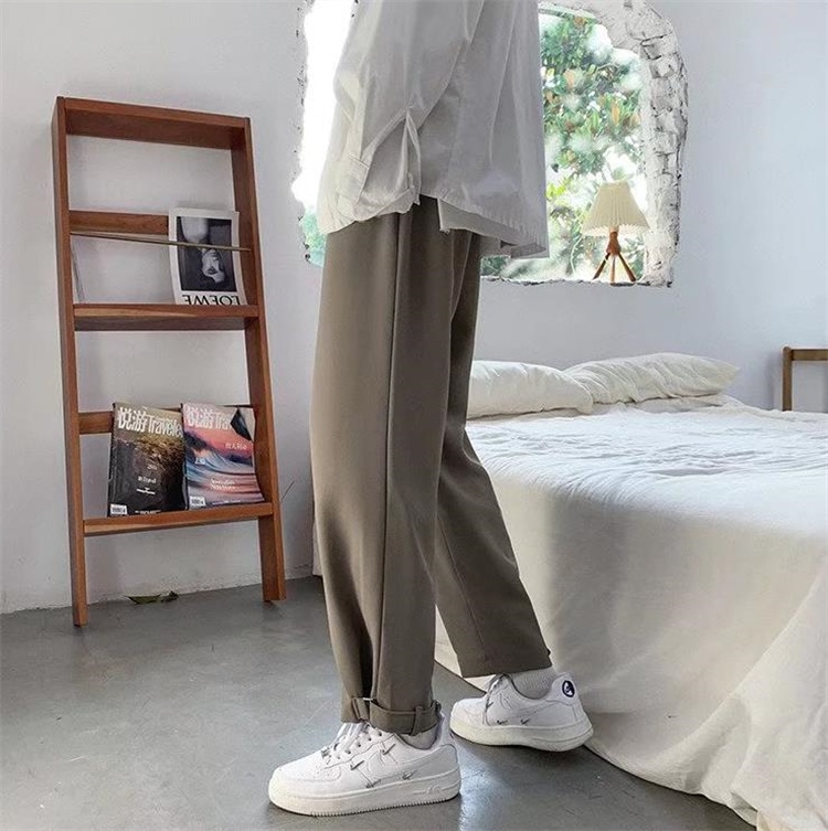 店長推薦 ウエストパンツ トレンド スリム カジュアルパンツ スーツパンツ ロングパンツ ピュアカラー