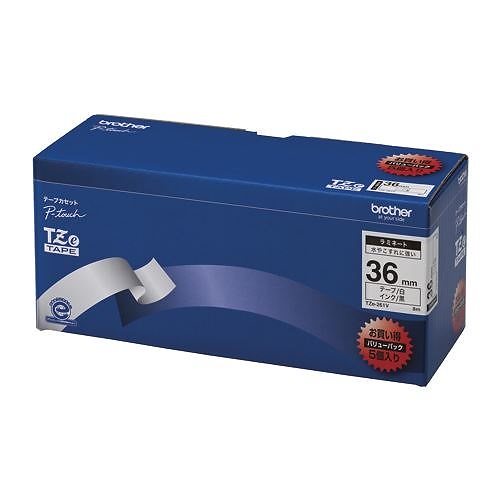 ピータッチテープ36mm白/黒(5個入) TZE-261V 00009852