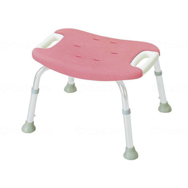 やわらかシャワーチェア 背なしワイド ピンク 標準タイプ 49331 メーカー直送