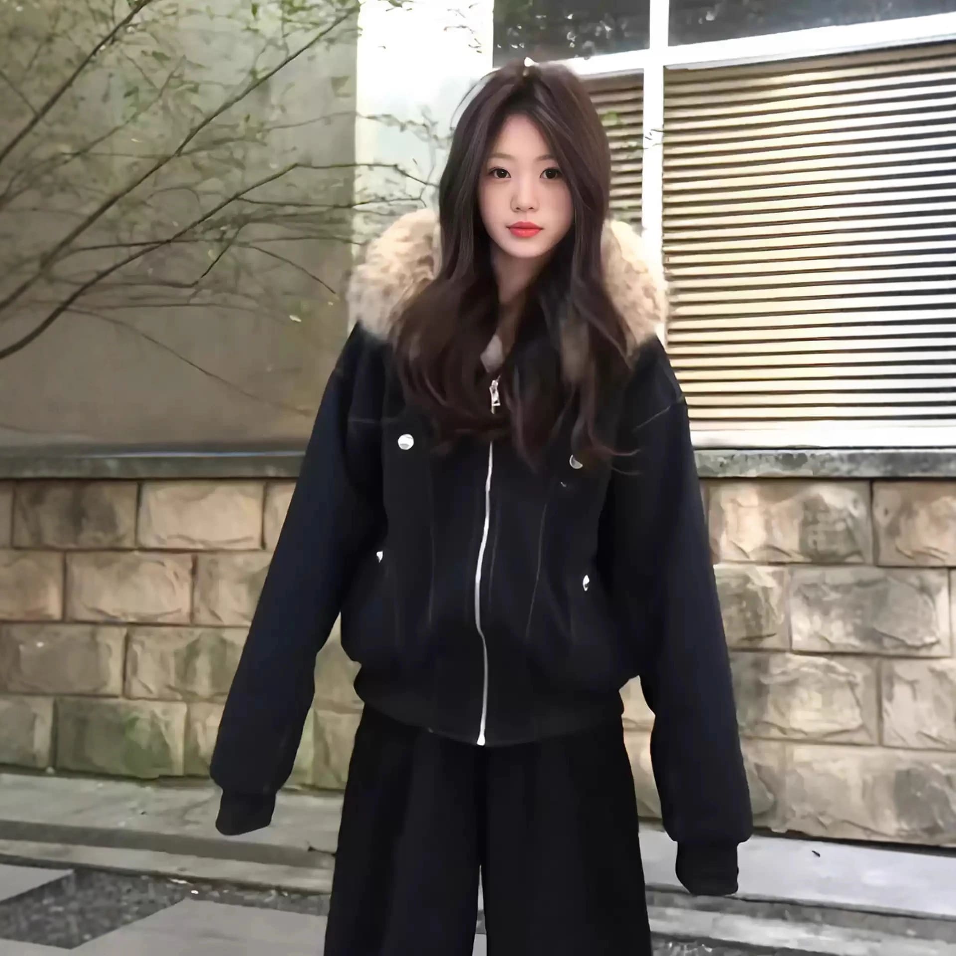 低身長 ショート丈 綿袄 綿服 裏起毛厚手 中綿アウター 女性 冬季 パーカ ダウンジャケット