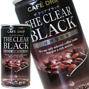 カフェドリップ ザクリアブラック 185g缶90本［30本3箱］［賞味期限：3ヶ月以上］［送料無料］