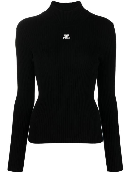 COURREGES Women Turtle Neck PERMPU022FI0001 9999 BLACK