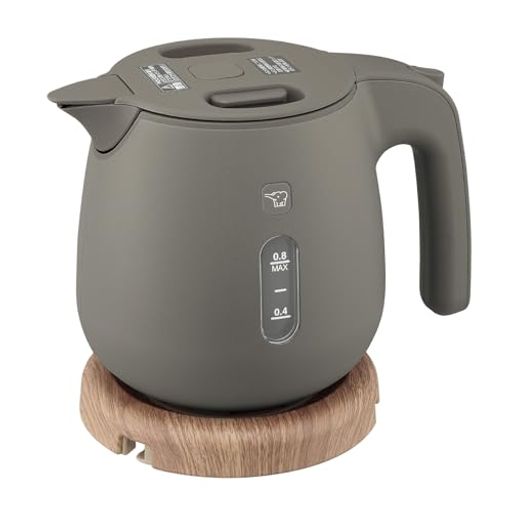 象印 電気ケトル 0.8L コンパクト カップ1杯約60秒 安全設計 清潔 ほこりブロック ナチュラル 雑貨テイスト チェスナットブラウン CK-SA08-TZ