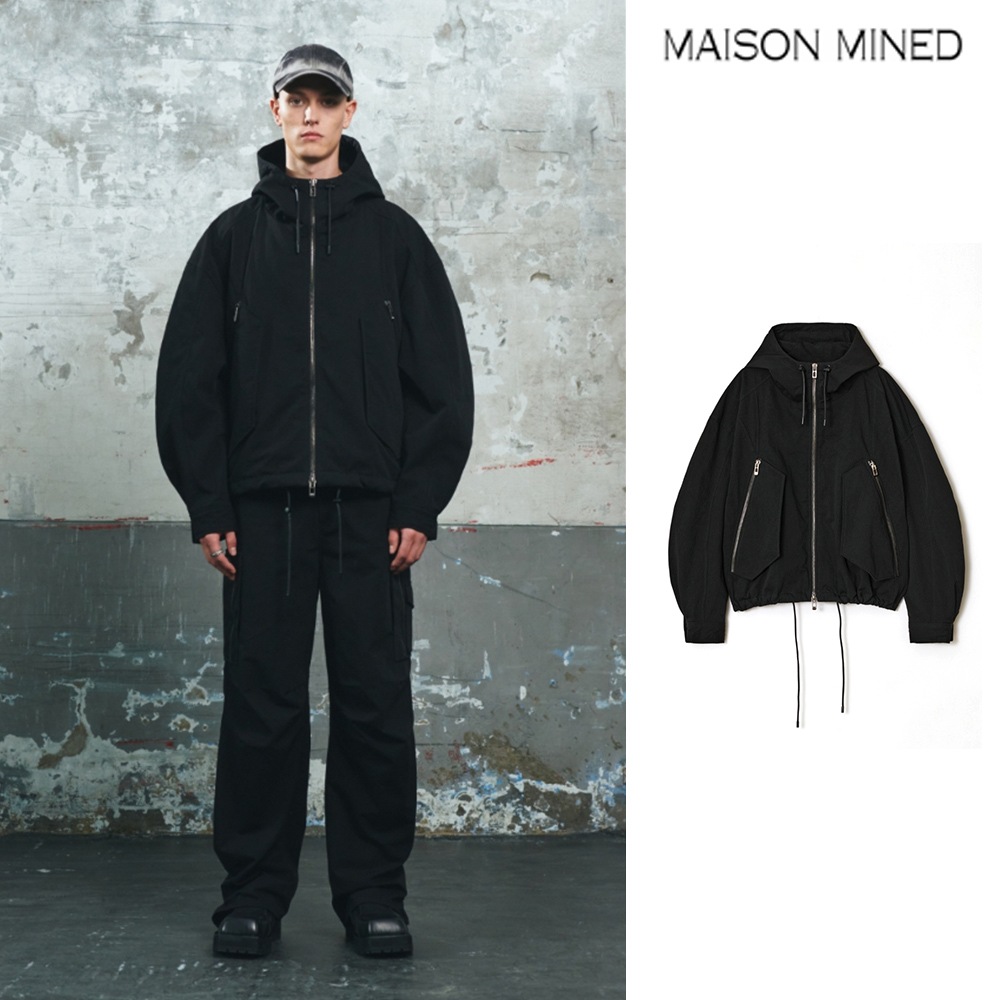 MAISON MINED【MAISON MINED】 INCISION HOOD HIGHNECK JUMPER