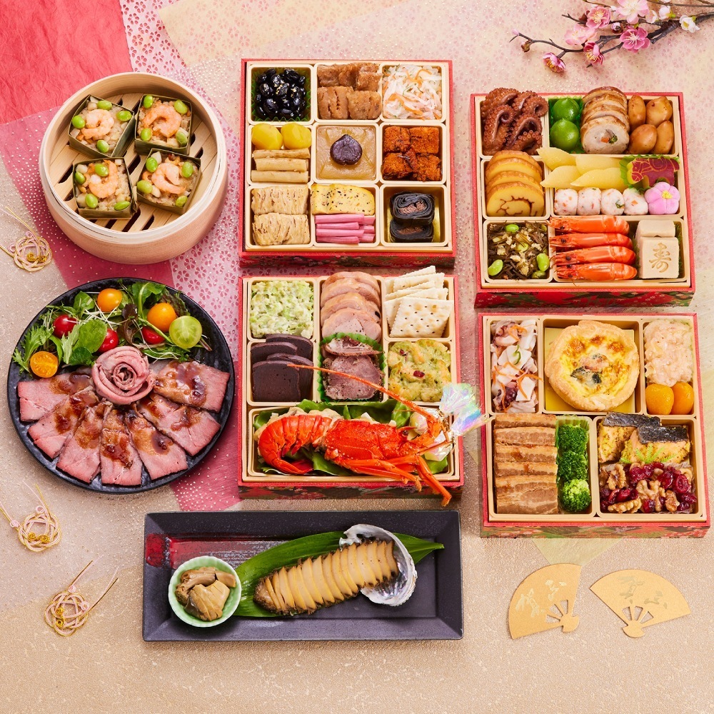 おせち 早割 予約 おせち料理 板前魂の葵 和洋風 与段重 4人前 43品目 伊勢海老 テルミドール 鮑 あわび 海鮮おこわ ローストビーフ 付き 和風 洋風 四段重 送料無料 2025 2026