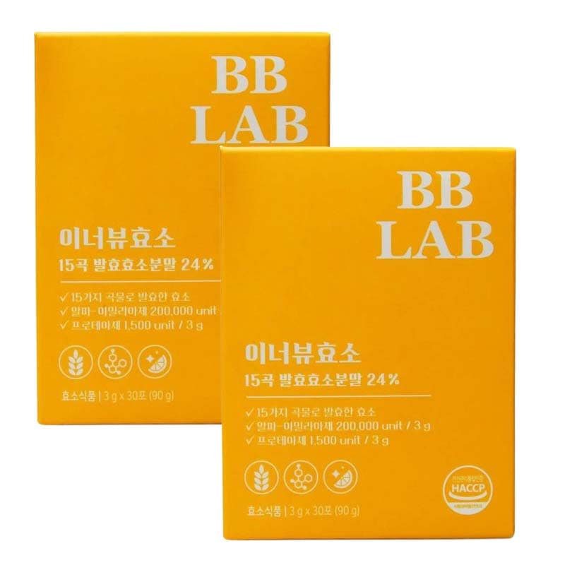 [1+1] BBLAB インナービュー酵素 30包 ダイエット サプリ韓国 酵素 ダイエットサポート 炭水化物分解 おいしいレモン味