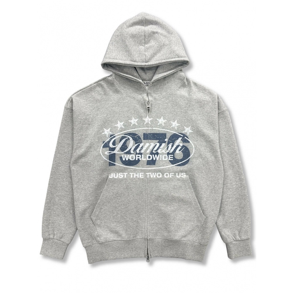 DAMISH 1976 ビンテージクラックツーウェイパーカージップアップグレー