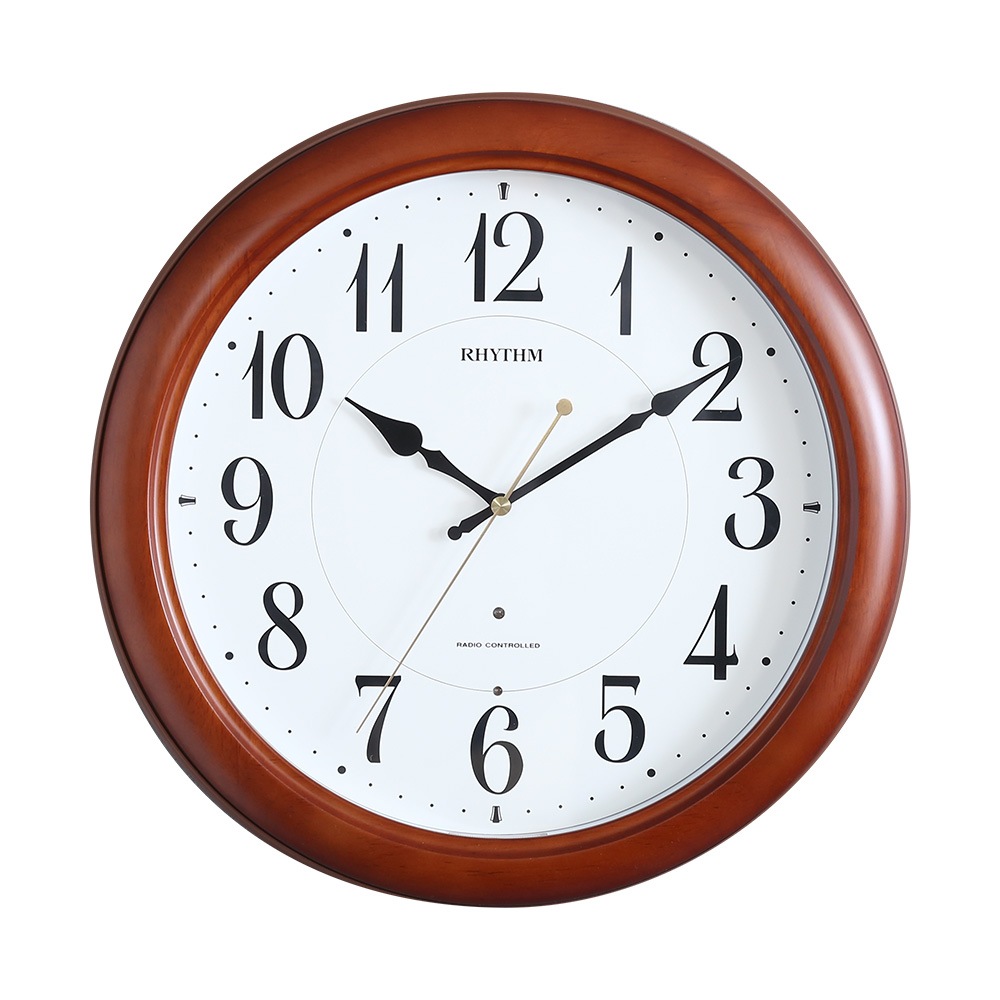 壁掛け時計 掛け時計 電波時計 時計 壁掛け オシャレ 電波 おしゃれ 暗所秒針停止 夜間自動点灯 メーカー保証1年 直径33.7cm
