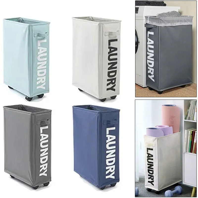 納期1~3週間程：車輪付きランドリーバスケット,大容量,多機能,折りたたみ式,防水,収納バッグ,ヨガマット,汚れた服