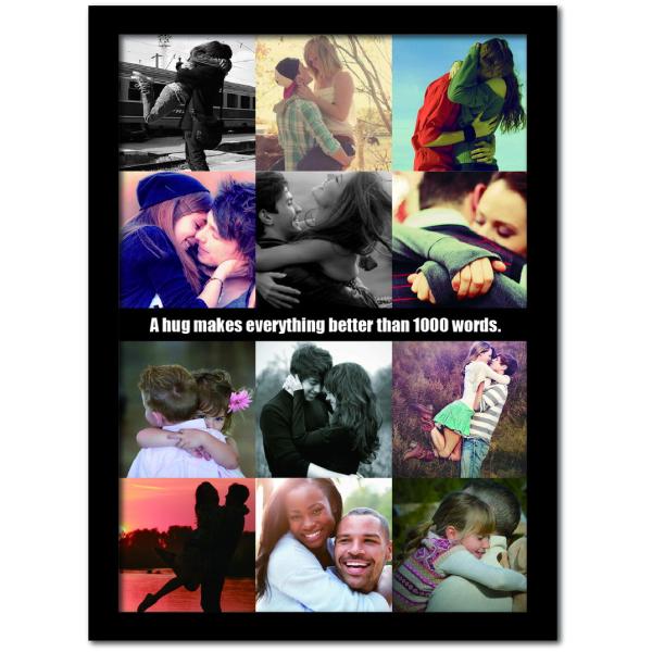 ファブリックパネル アートフレーム 飾り おしゃれ 癒し 壁掛け ウォールデコレーション 人物 コラージュ 芸術 エモーショナル Good Time Hug 317x440mm