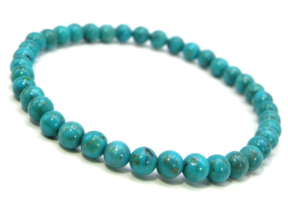 天然 ターコイズ ブレスレット 4mm パワーストーン ブレスレット メンズ レディース 天然石 数珠 アクセサリー メンズブレスレット レディースブレスレット パワーストーンブレスレット h772