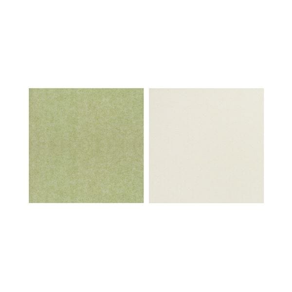 （まとめ） サンコーおくだけ吸着 バリアフリータイルマット 2色組 ライトグリーン／アイボリー KH-19 1パック（8枚） [x3セット]