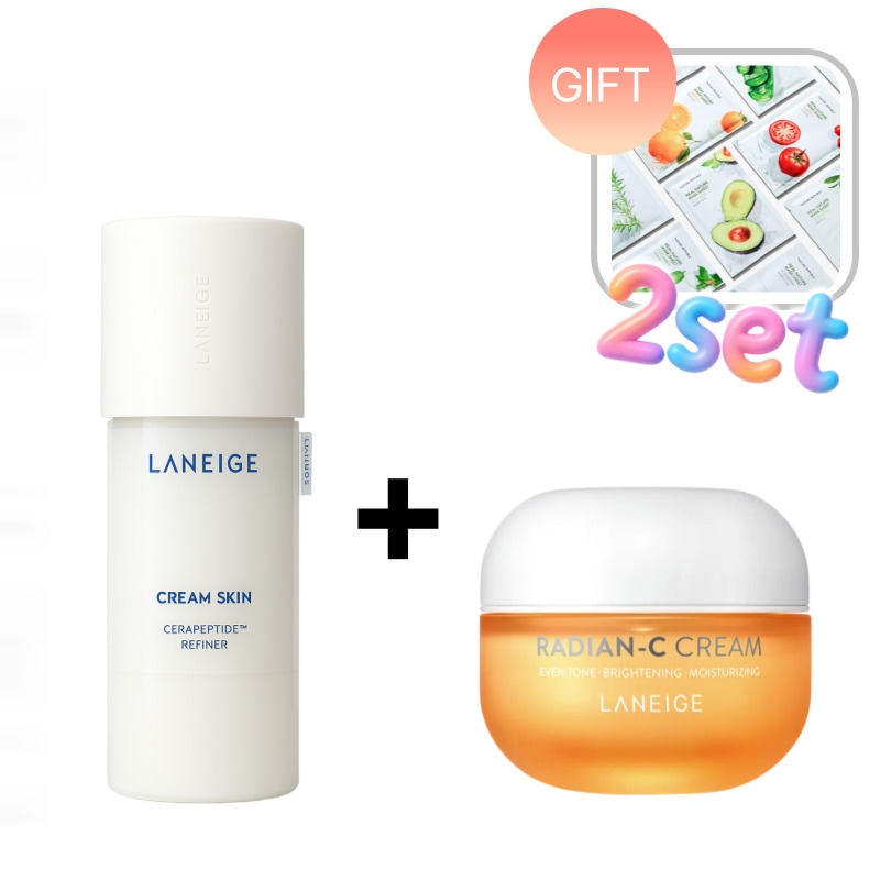 ラディアンC クリーム 30ml + セラペプチド クリームスキン 170ml. スキンケア化粧品. フェイスクリーム. 化粧水. 保湿ケア. 潤い. ツヤ肌. 韓国コスメ. フェイスケア. 敏感肌用