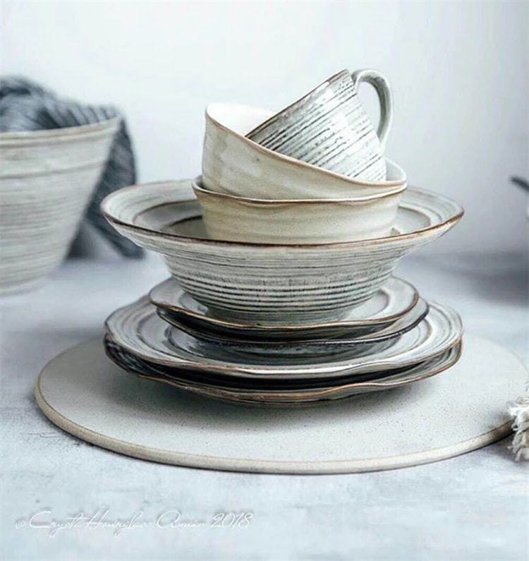 早い者勝ちセット 料理 セラミック食器 浅いスーププレー 麺 ボウルスープ ボウル クリエイティブ