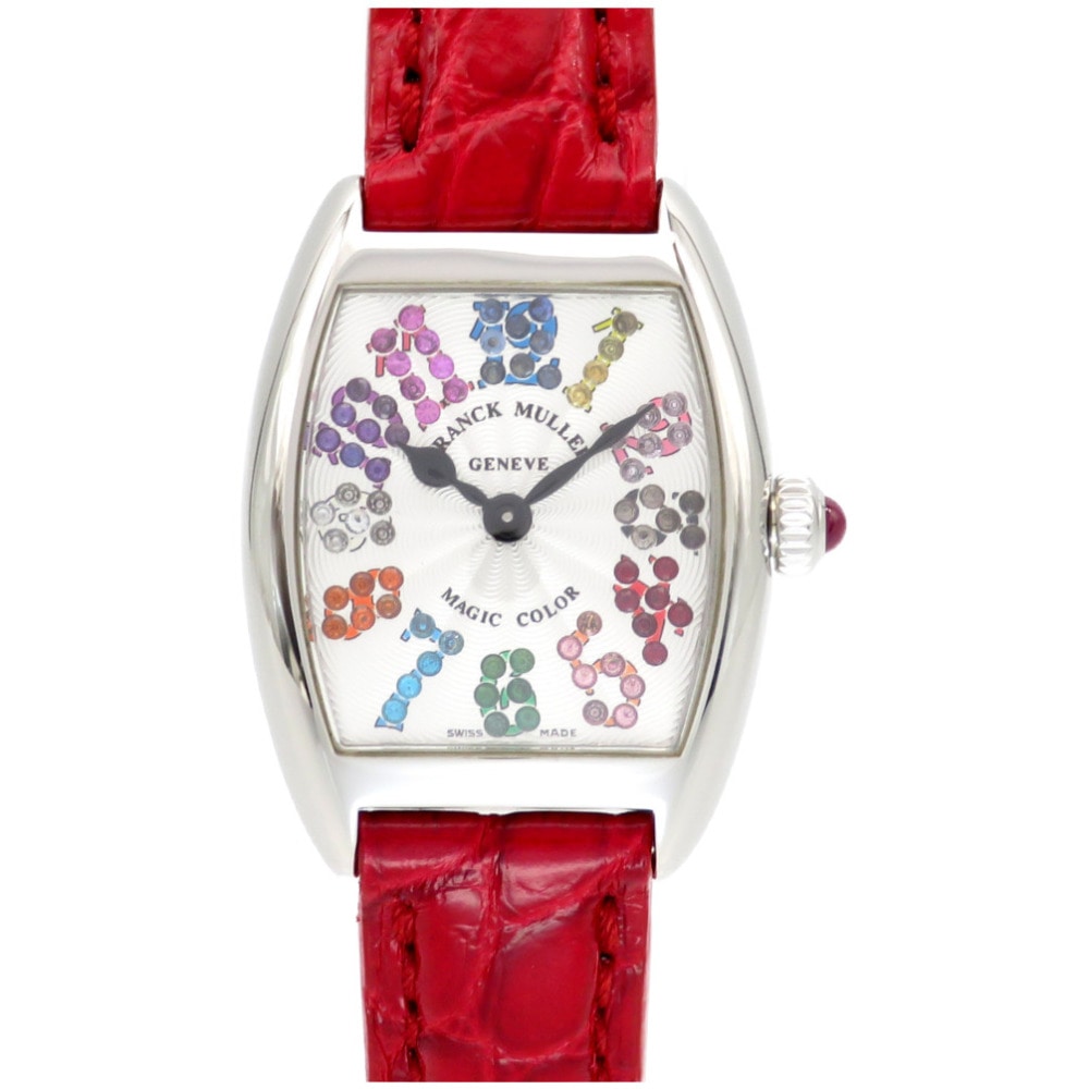 新品同様 クオーツ トノーカーベックス マジックカラー 2252QZ MAG COL 腕時計 ステンレススチール/クロコダイル/プレシャスストーン シルバー 0105【中古】 レディース