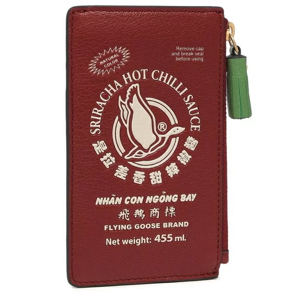 フラグメントケース 小銭入れ シラチャソース カードケース レッド レディース ANYA HINDMARCH 5050925200943