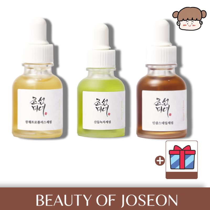 【人気3種セット】光彩プロポリスセラム30ml ・高麗人参スネイルセラム30ml ・緑茶パンテノールセラム 30ml /くすみケア・弾力回復・鎮静ケア／ビューティーオブジョセオン トーンケア め