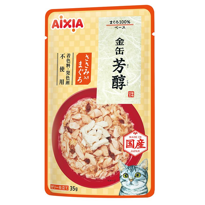 （まとめ買い）金缶 芳醇 ささみ入りまぐろ 35g 猫用フード [x36]