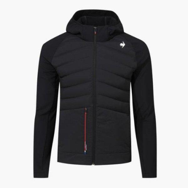 フードジップアップ JQS QQ121EFT12-BLK トリコットボンディングフードジップアップ BLACK