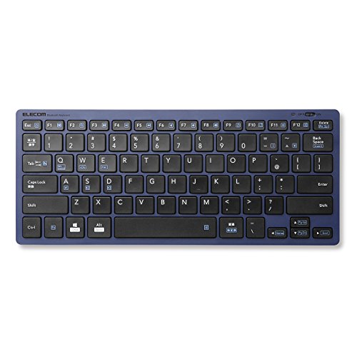 エレコム キーボード Bluetooth パンタグラフ ミニキーボード Windows・Mac・iOS・Android対応 【軽量モデル】 ブルー TK-FBP102XBU