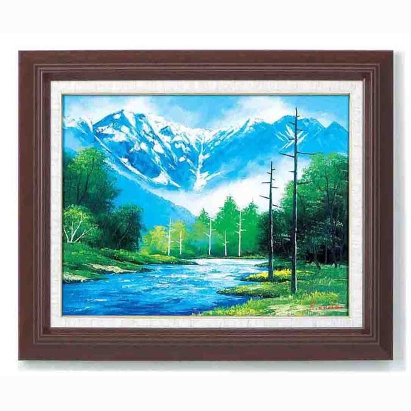 油絵額 フレームセット オンタケF6号 工藤昭重 「上高地」 433×525×50mm 化粧箱入り 額縁 額 フレーム