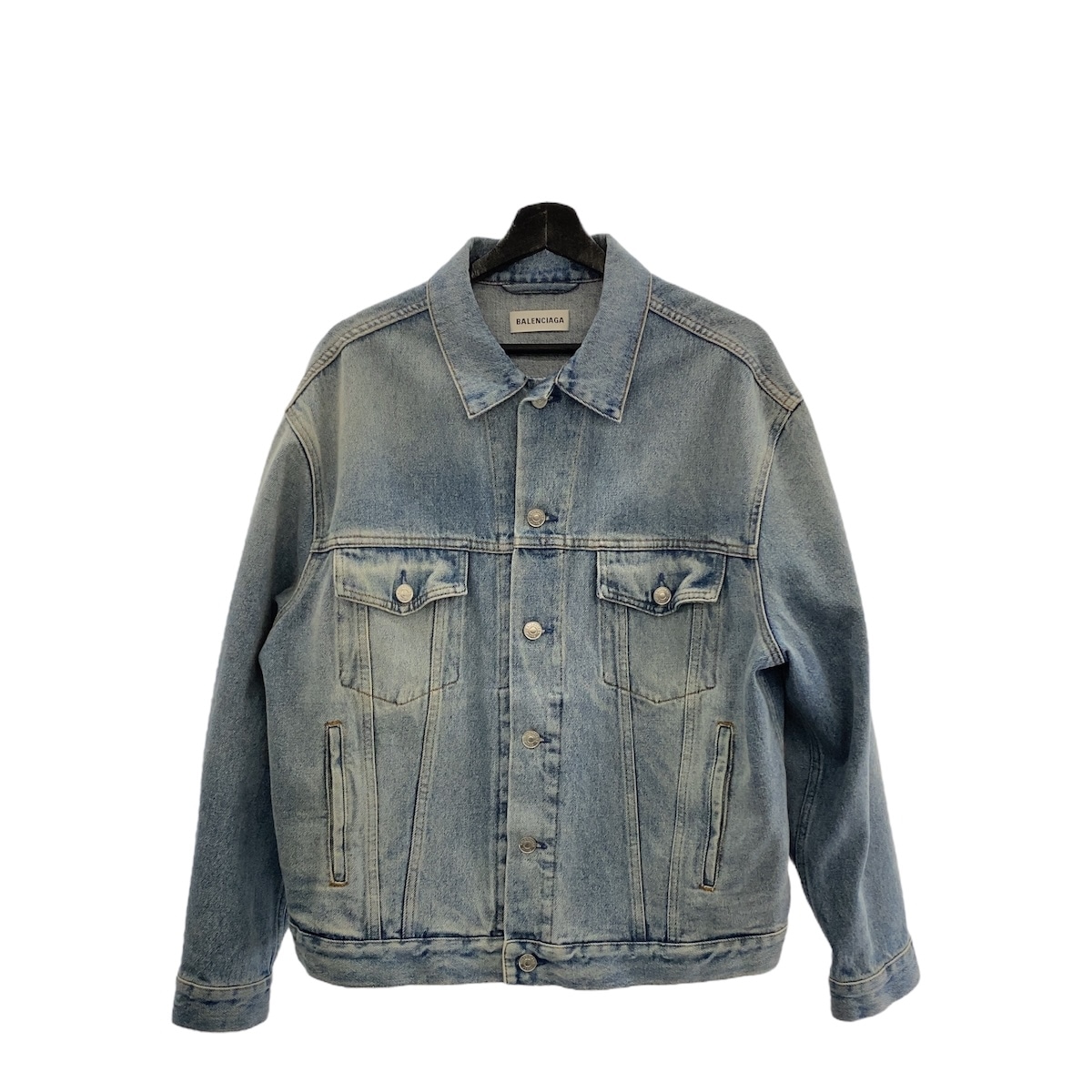 美品 バックロゴ サイズ34 ライトブルー デニム コットン/ポリエステル 571449 デニムジャケット アウター メンズ 506212