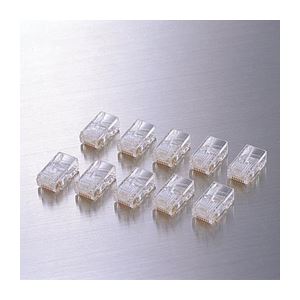 （まとめ）エレコム RJ45コネクタ（10個セット） LD-RJ45T10A(×10セット)
