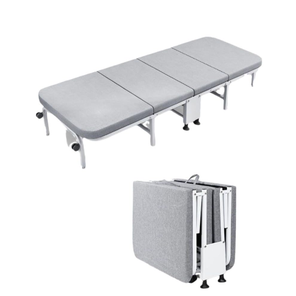 折りたたみベッド シングル 簡易ベッド コンパクト 軽量 収納便利 マットレス キャスター付き 耐荷重150kg ベッド 完成品 グレー