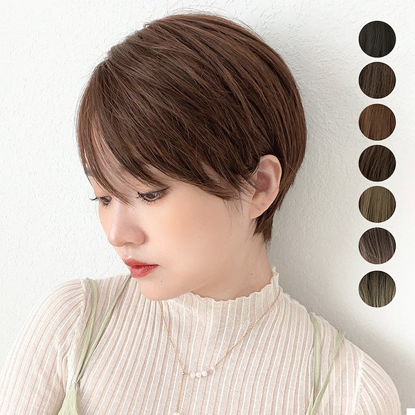 ブライトララ　フルウィッグ　ショートボブ　黒髪　人毛100% ブライトララ フルウィッグ ショートボブ 黒髪 人毛100% Amazon