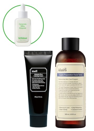 クレアス (Klairs) 敏感肌 2点 セットB ブルー カーミングクリーム 大容量 60ml フェイシャル トナー 180ml 鎮静 化粧水 低刺激 保湿 スキンケア ギフト