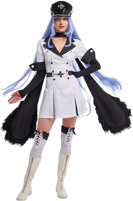 [Sky]女性のアニメ制服ドレスコスプレ衣装ネックアクセサリーベルト帽子ストッキング