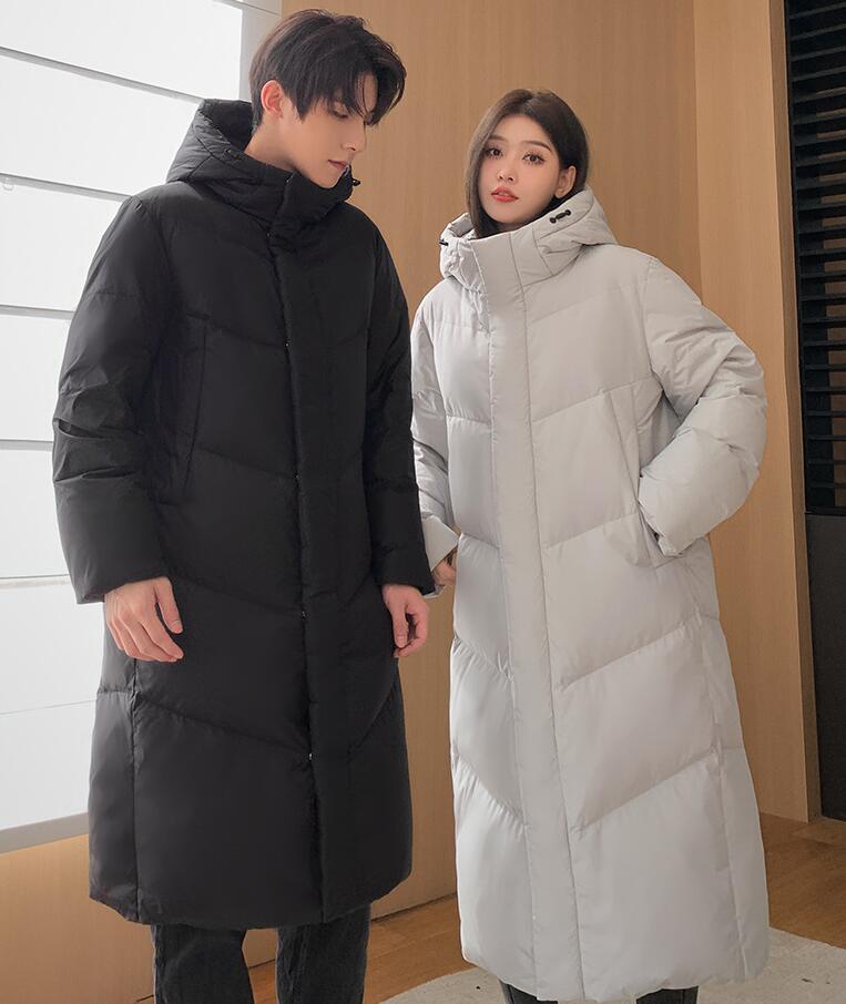 ダウンコート 男女兼用 ダウンジャケット 大きいサイズ レディース 秋冬 暖かい メンズ ロングコート フード付き お揃い ペアルック 韓国風 可愛い カップル 防寒服 ビジネスコート カジュアル 冬