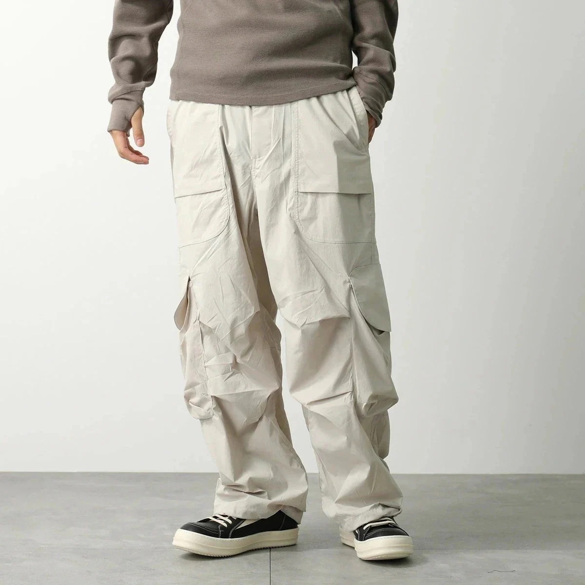 ENTIRE STUDIOS エンタイアスタジオ カーゴパンツ FREIGHT CARGO ES2395 メンズ ワイド ナイロン ワークパンツ PAPER 【