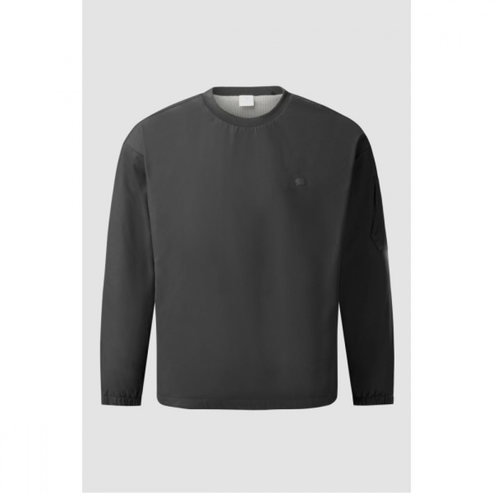 コオロングスポーツ メンズ ストレッチ ウーブン フリース トレーナー TLTBW24631BLK