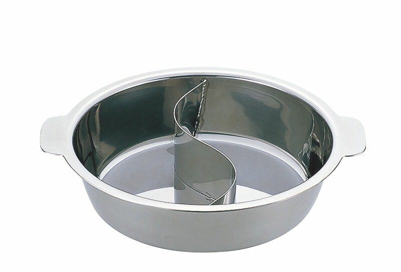 三宝産業 UK ちり鍋 2仕切り（蓋無し） 29cm