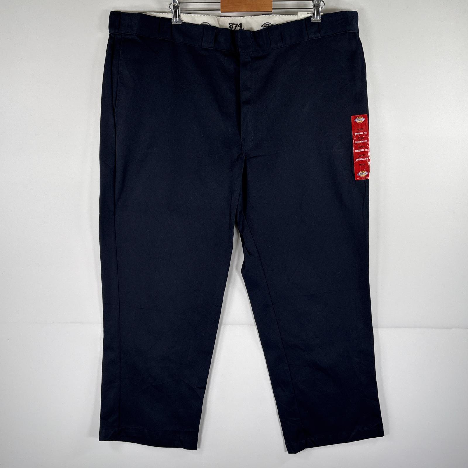 古着 美品 ワークパンツ 874 デッドストック タグ付ストレート チノパン 大きいサイズ w46 L30 ネイビー メンズ 5,214円