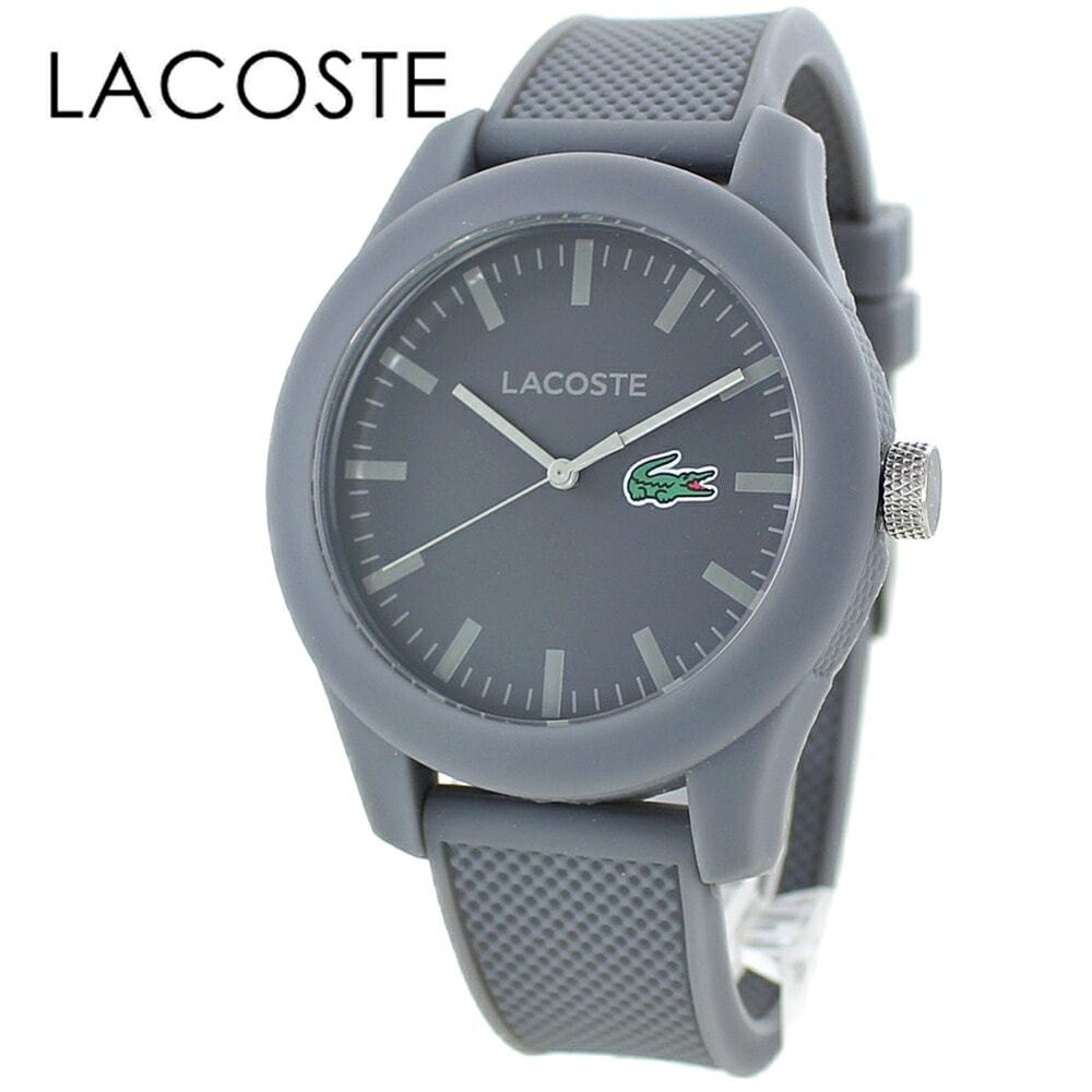 おしゃれな 誕生日プレゼント ラコステ 腕時計 手表 メンズ レディース グレー シリコン ユニセックス 時計 結婚記念日 男性 女性 ギフト ポイント消化