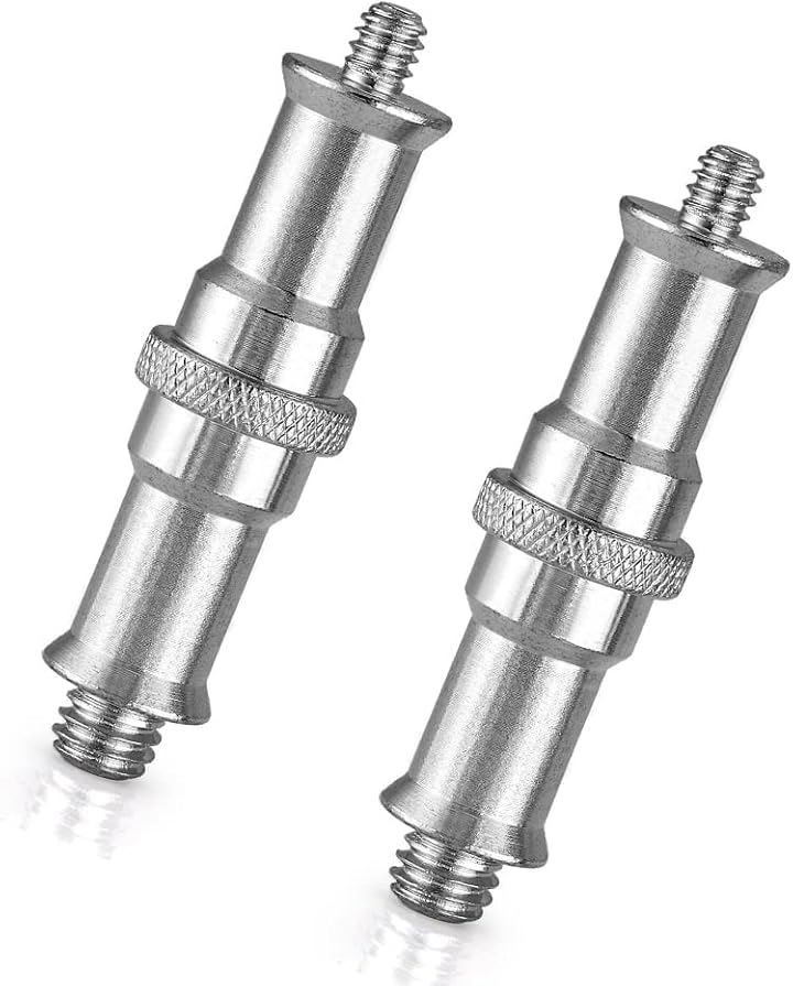 互換品1/4 3/8in ネジアダプター 5個セット ライトスタンド ダボ ストロボ カメラスタンド シルバー