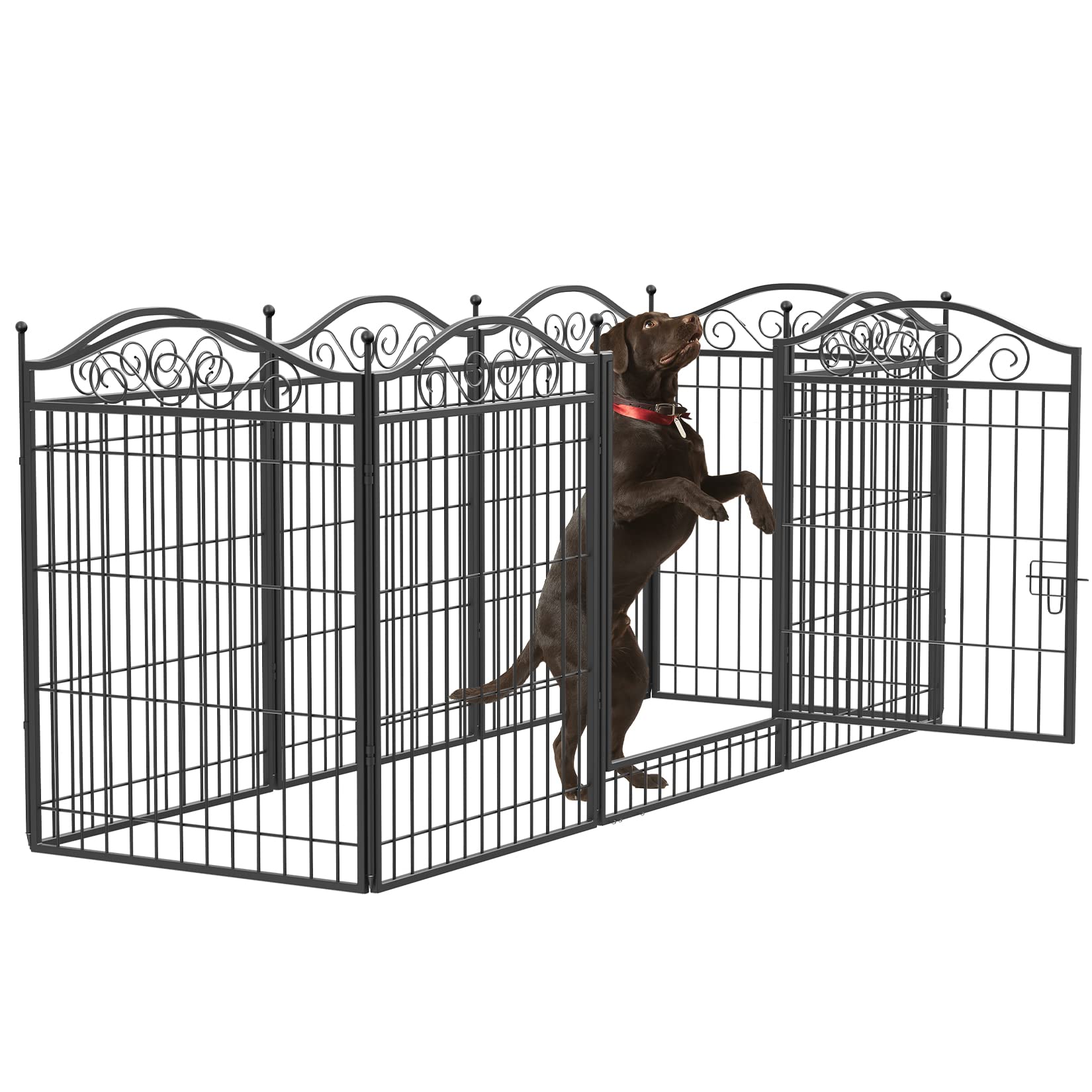 BingoPaw ペットサークル 大型犬 室内 折りたたみ 柵 大きめ ドッグサークル 屋外 小型犬 中型犬 ドッグランフェンス プレイサークル 猫 拡張 うさぎ 老犬徘徊サークル 高さ80 大きい