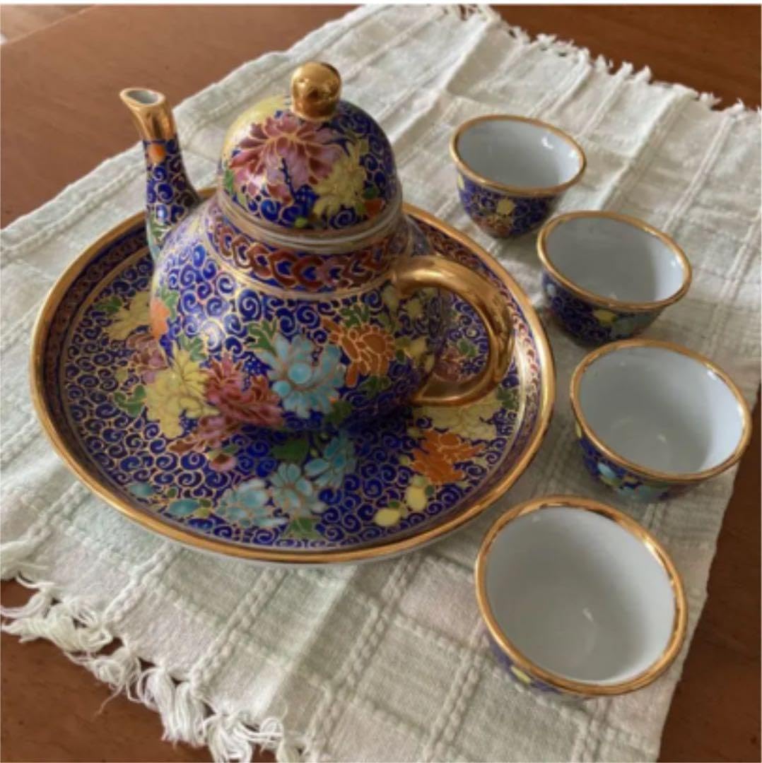 中国茶器 6点セット 急須 お皿 茶碗