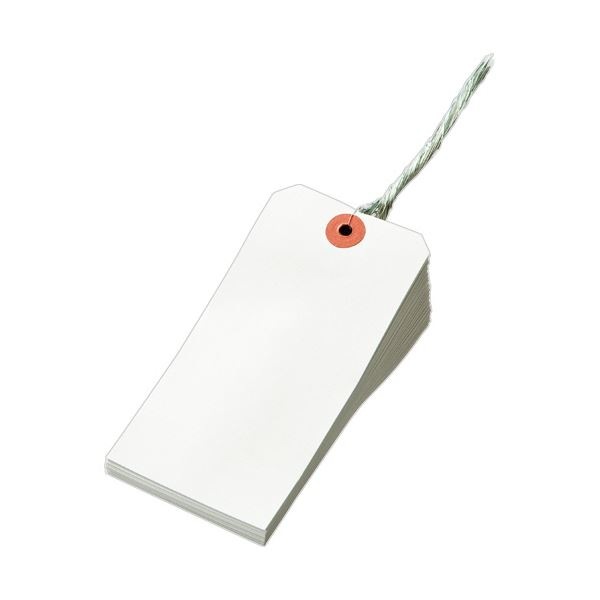 （まとめ）TANOSEE 再生紙荷札 2号（大）60x120mm 1箱（1000枚）[x3セット]