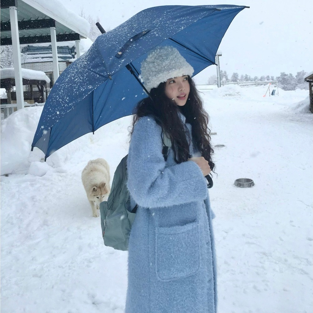 韓国ファッション レディース アウター冬のかわいいファー付きコートツイードジャケット 大人っぽチェスターコート