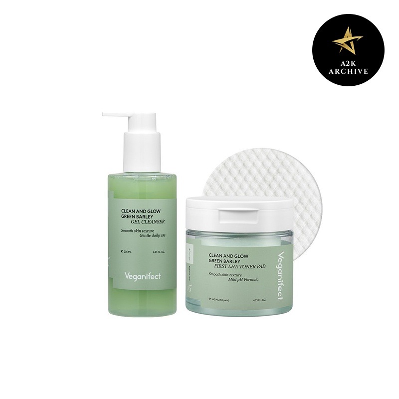 青麦LHAジェルクレンジングジェルフォーム205ml + 青麦LHAトナーパッド1セット