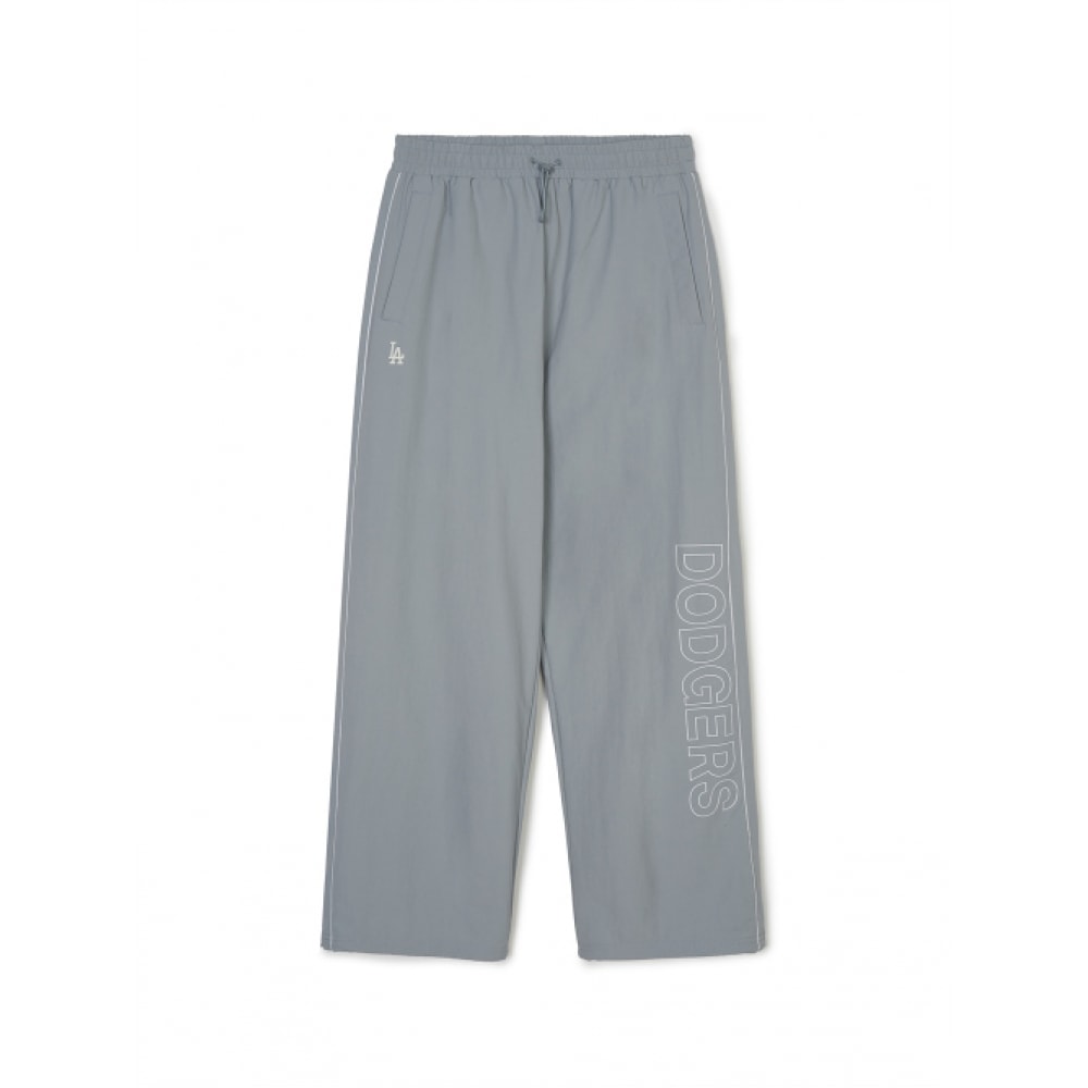 MLB メンズスポーティーバーシティレタリングワイドパンツ LA (L. グレー)