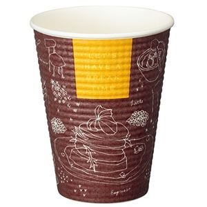 （まとめ） アートナップ エンボスカップ 340ml（11.5オンス） ブレイクタイム 1パック（50個） 5セット