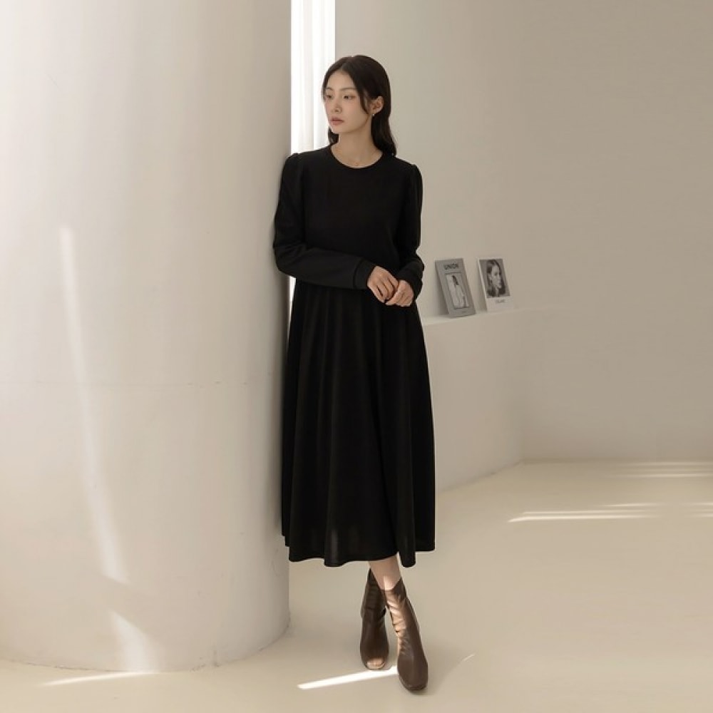 (Elysia) トーエムラウンドピンタックフレアワンピース