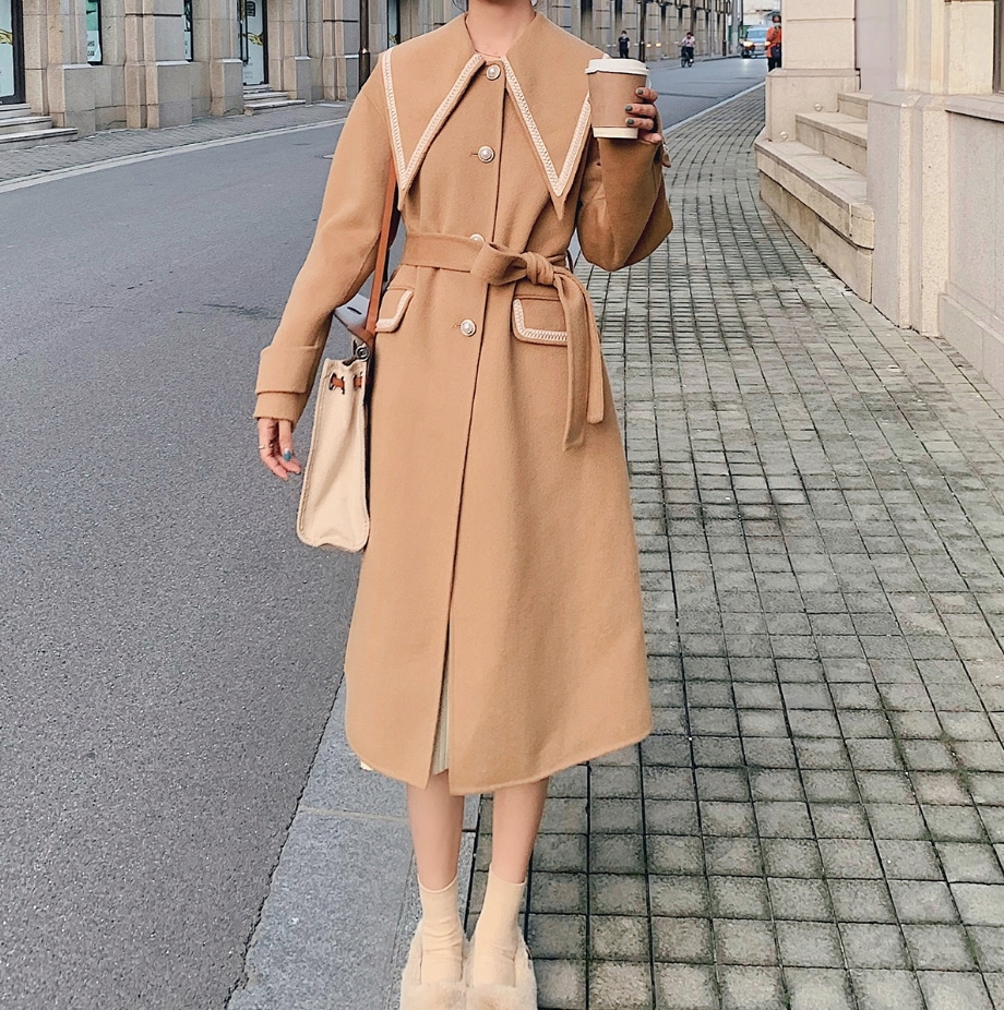 アウター デート コート 上着 ミモレ ミモレ丈 袖あり 長袖 かわいい 大人可愛い きれいめ シンプル カジュアル 大人 上品 おしゃれ お洒落 主役級 存在感 冬 10代 20代 30代