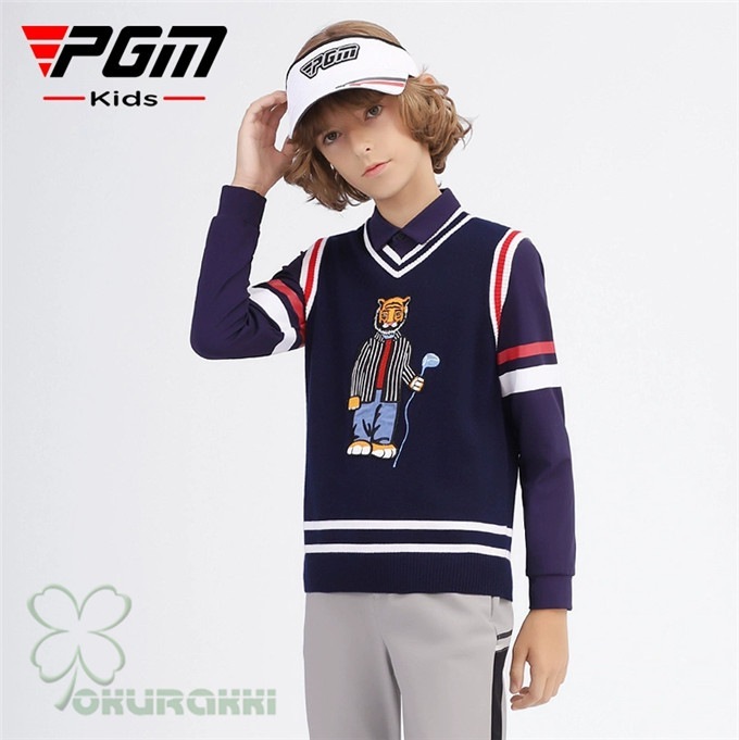 ゴルフ GOLF ウールセーター 秋 冬 KIDS キッズ コート ゴルフウェア ニットセーター 防寒 暖かい プレゼント ギフト2410gfmy11